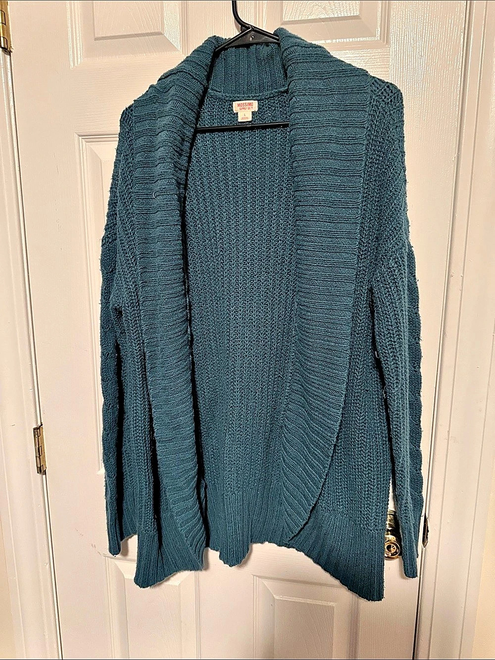 Mossimo Open Front Cardigan in Green Size Large